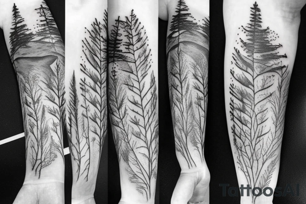 forest arm tattoo idea