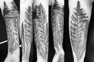 forest arm tattoo idea