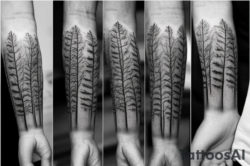 forest arm tattoo idea