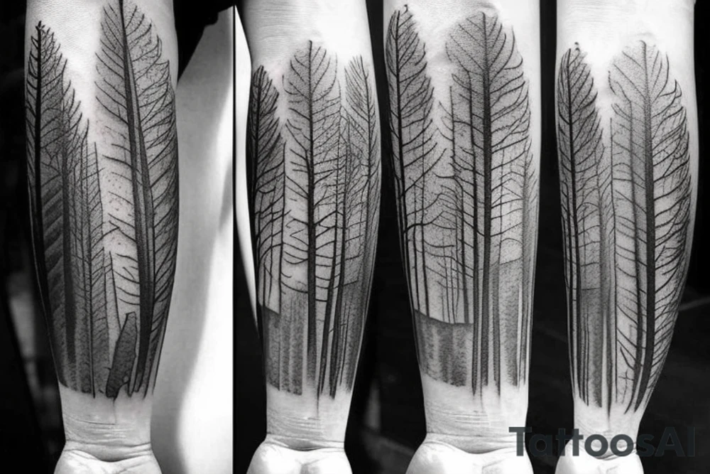 forest arm tattoo idea