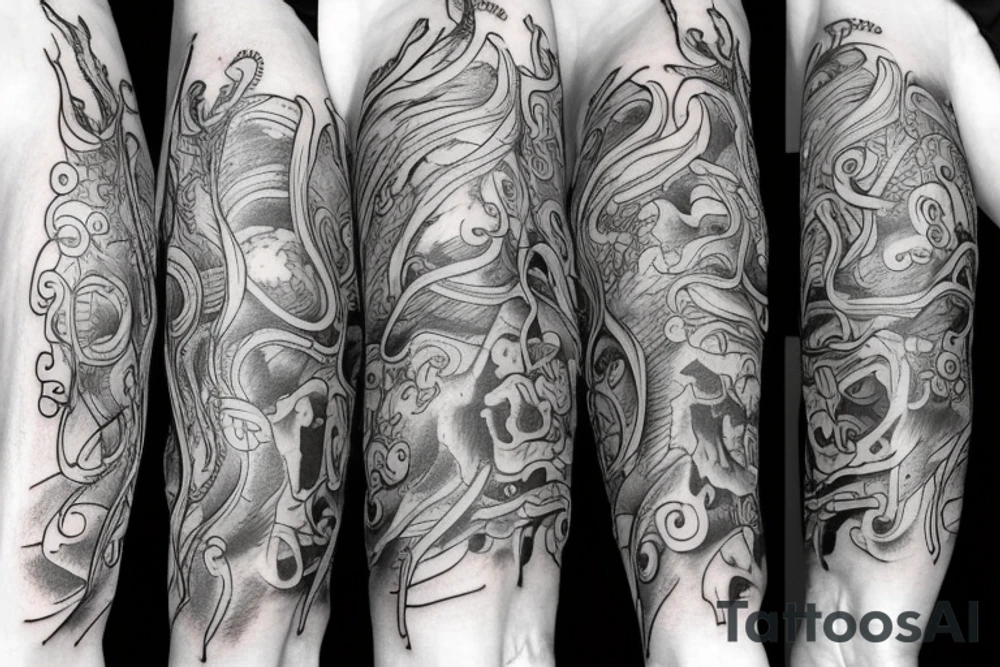 sea arm tattoo idea