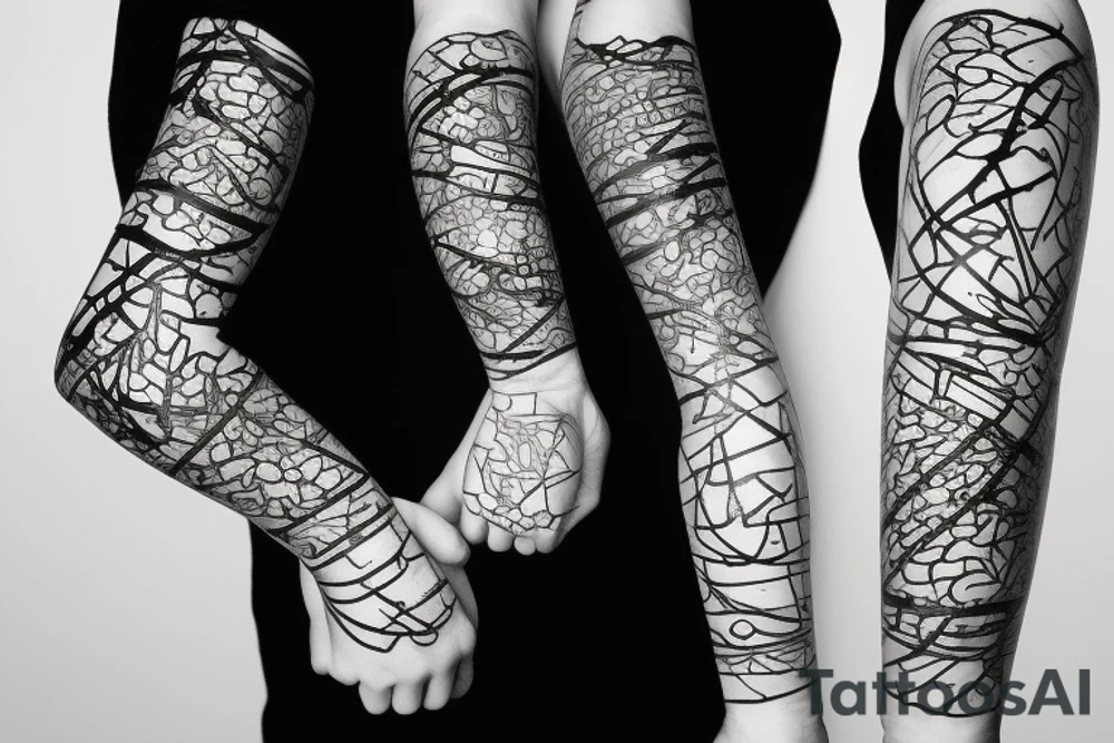 a chain that incorporates Kintsugi tattoo idea