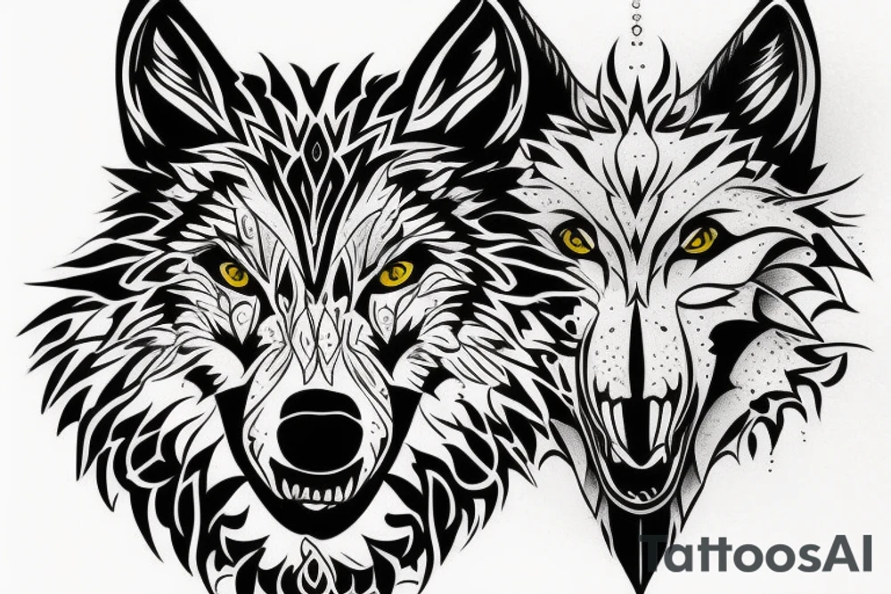 A wolfs head tattoo idea