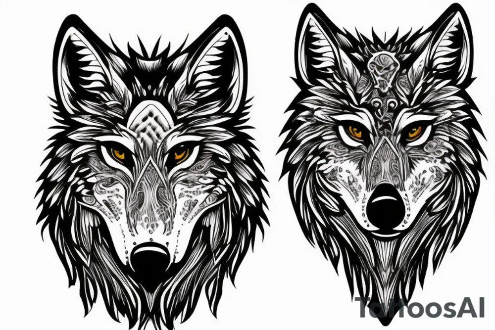 A wolfs head tattoo idea