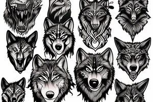 A wolfs head tattoo idea