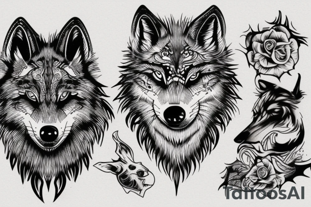 A wolfs head tattoo idea