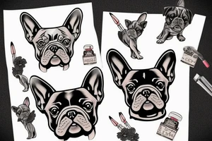 french bulldog puppy tattoo idea