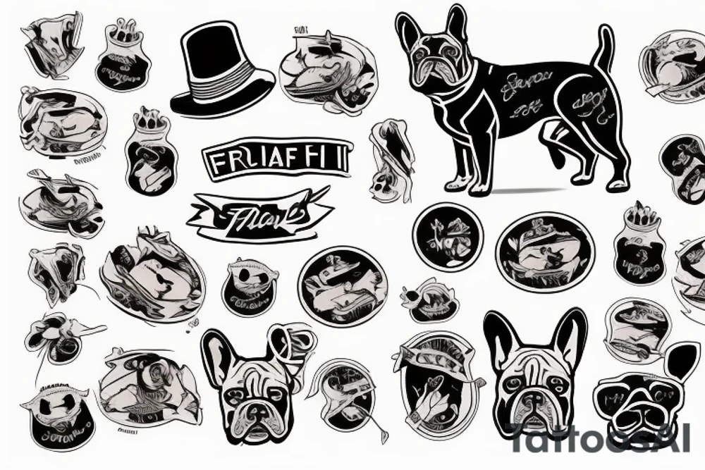 french bulldog flash tattoo tattoo idea