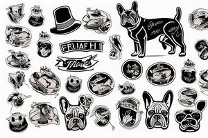 french bulldog flash tattoo tattoo idea
