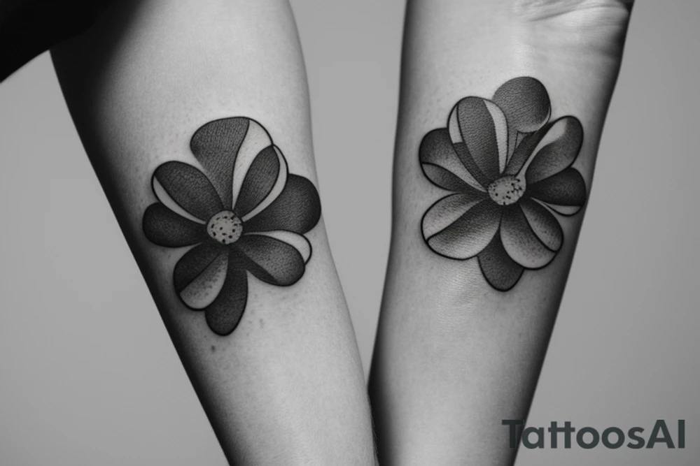 tattoo design features a single, black and white line drawing of a flower. The lines are clean, simple, and precise, and the negative space around the flower is intentionally left blank to create a strong contrast between the black lines and the skin.

The flower is depicted in a minimalist style, with only a few simple lines to suggest the petals and stem. The focus is on the shape and form of the flower, rather than intricate details or bold colors.

The placement of the minimalist tattoo can also be an important consideration. It may be placed on the wrist, behind the ear, or on the ankle to create a subtle and elegant statement piece.

Overall, the minimalist version of the tattoo design is a great choice for those who prefer a clean and simple aesthetic. It's a timeless and sophisticated design that can be easily customized and personalized to suit individual tastes and preferences. tattoo idea