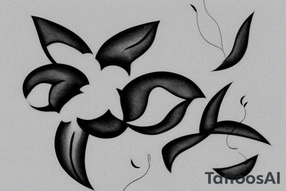 tattoo design features a single, black and white line drawing of a flower. The lines are clean, simple, and precise, and the negative space around the flower is intentionally left blank to create a strong contrast between the black lines and the skin.

The flower is depicted in a minimalist style, with only a few simple lines to suggest the petals and stem. The focus is on the shape and form of the flower, rather than intricate details or bold colors.

The placement of the minimalist tattoo can also be an important consideration. It may be placed on the wrist, behind the ear, or on the ankle to create a subtle and elegant statement piece.

Overall, the minimalist version of the tattoo design is a great choice for those who prefer a clean and simple aesthetic. It's a timeless and sophisticated design that can be easily customized and personalized to suit individual tastes and preferences. tattoo idea