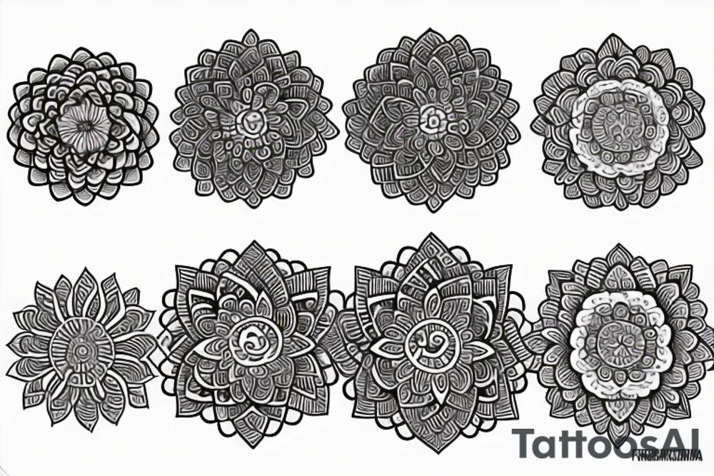 Firecracker and florals, mandala tattoo idea