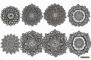 Firecracker and florals, mandala tattoo idea