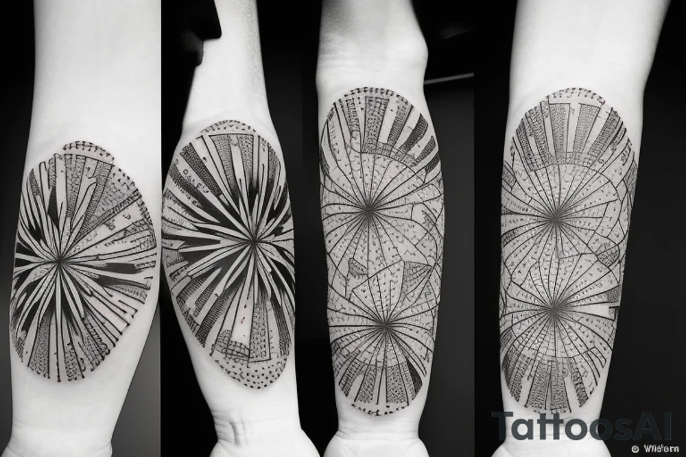Firework floral band tattoo idea
