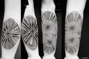 Firework floral band tattoo idea