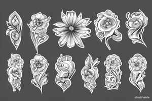 Firecracker  floral band tattoo idea