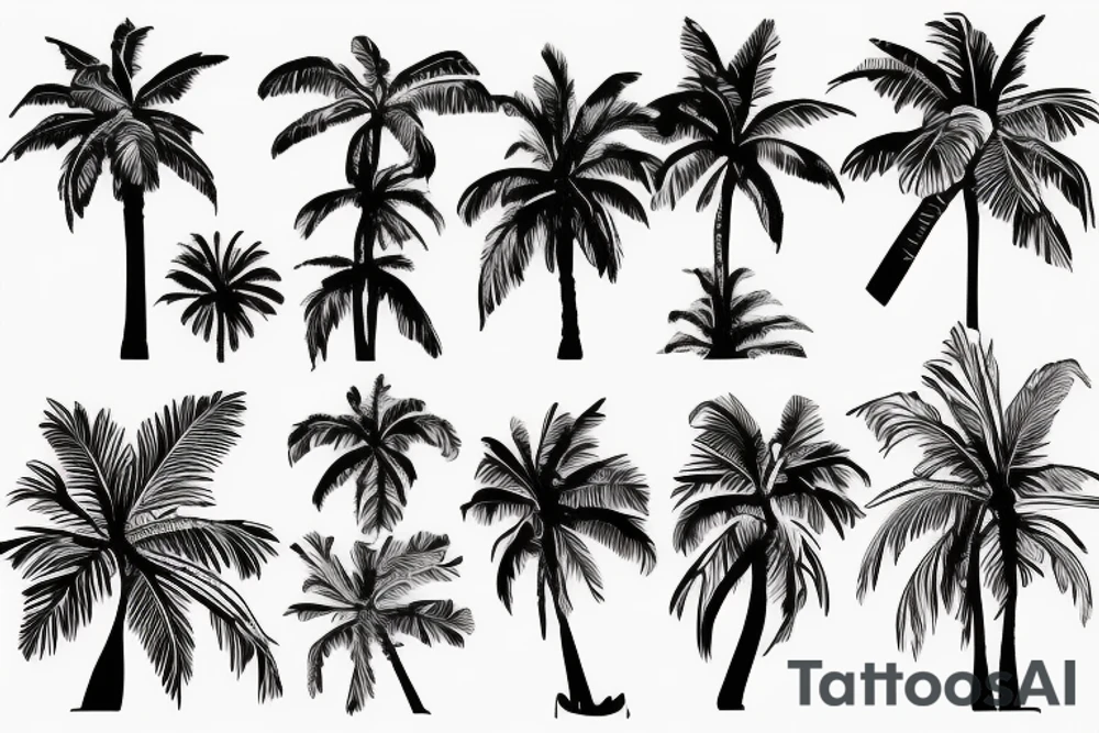 Palm tree tattoo idea