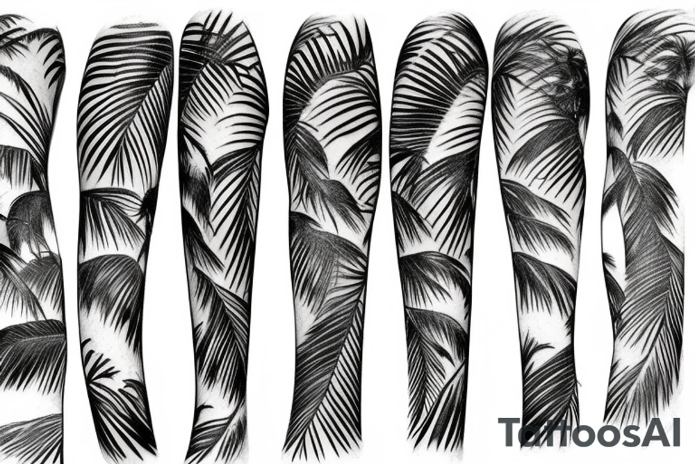 Palm tree tattoo idea