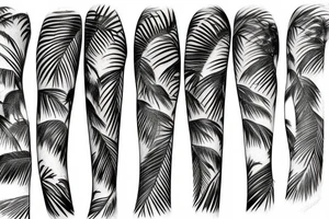 Palm tree tattoo idea