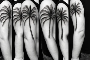 Golf course palm tree tattoo idea