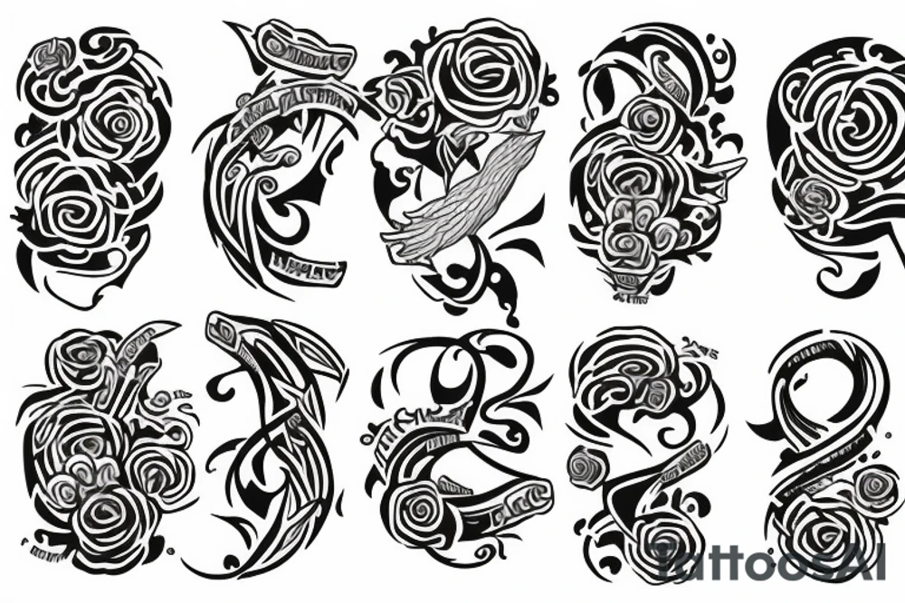 Taíno left arm sleeve tattoo tattoo idea