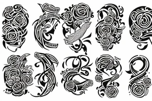 Taíno left arm sleeve tattoo tattoo idea