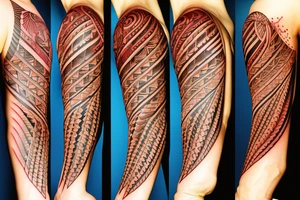 left arm Puerto Rico Indian tattoo idea