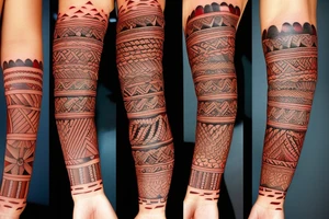 left arm Puerto Rico Indian tattoo idea