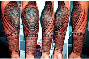 left arm Puerto Rico Indian tattoo idea