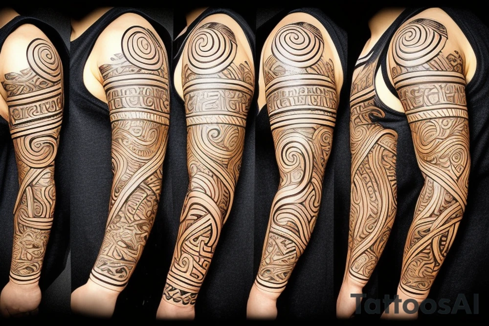 left arm Taíno tattoo idea