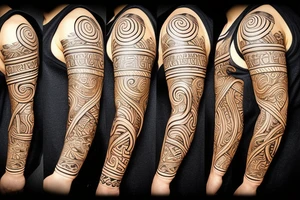 left arm Taíno tattoo idea