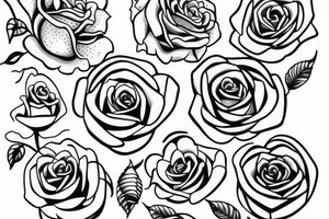 Fineline simple line one piece, rose, Lilly, magic, fantasy tattoo idea
