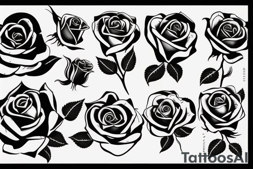 Rose woman tattoo idea