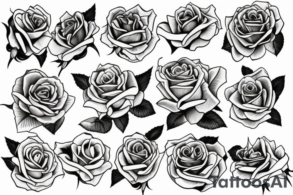 Rose woman tattoo idea