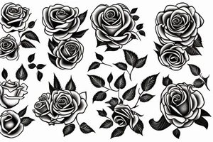 Rose woman body tattoo idea