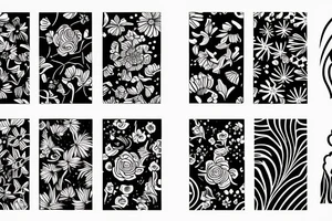 Fineline flowers merged firecracker tattoo idea