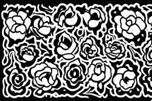 Fineline flowers merged firecracker tattoo idea