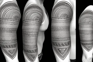 Left Arm sleeve Puerto Rico Indian tattoo idea