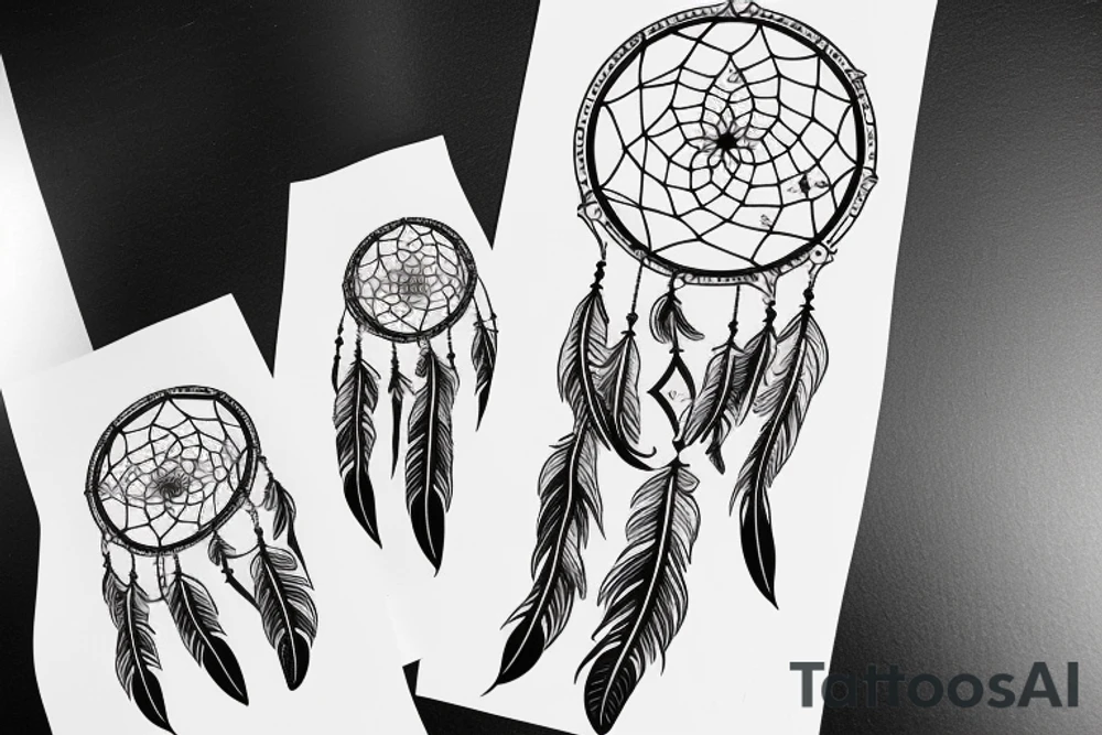 Kaleah dream catcher, heart tattoo idea