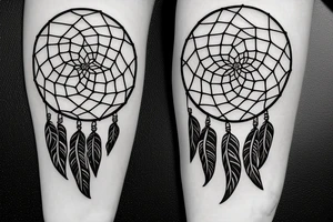 Kaleah dream catcher, heart tattoo idea