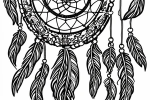 Kaleah dream catcher, heart, fineline tattoo idea