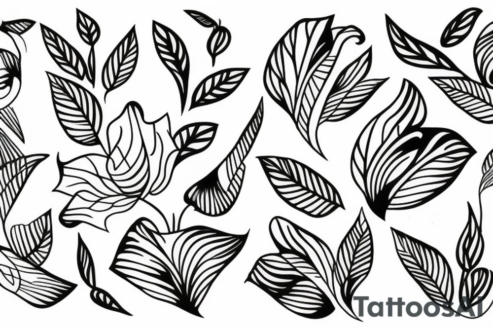 Fineline, simple, peace Lilly flower tattoo idea