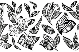 Fineline, simple, peace Lilly flower tattoo idea