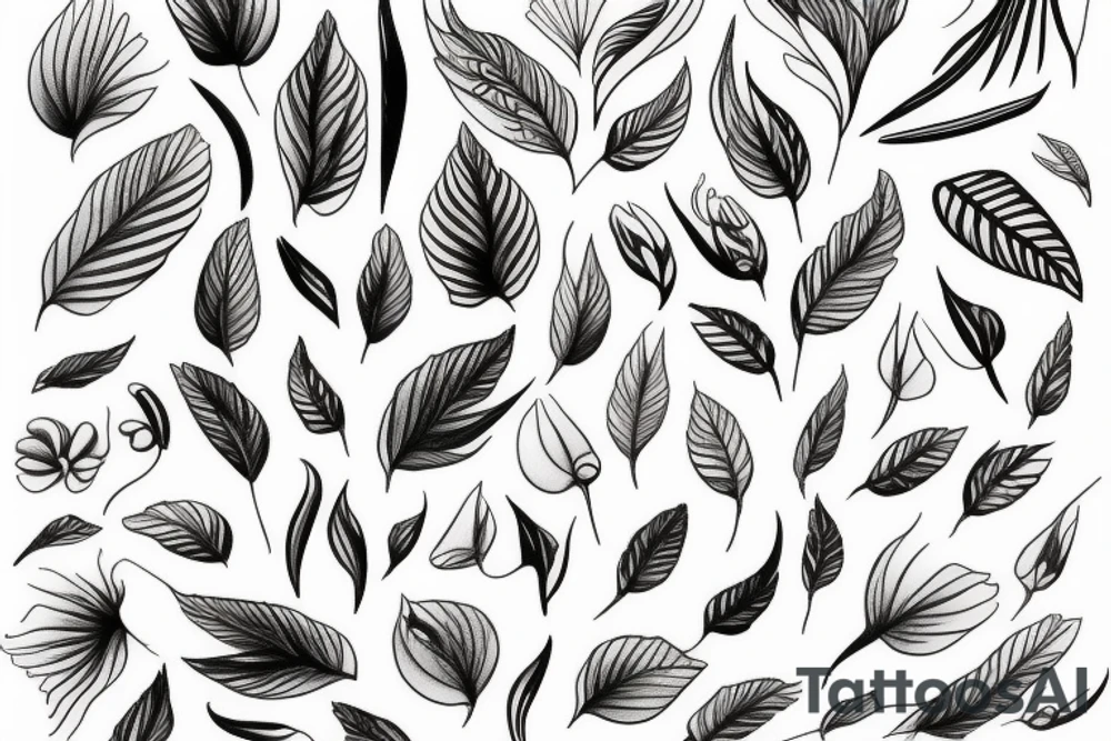 Fineline, simple, peace Lilly flower tattoo idea