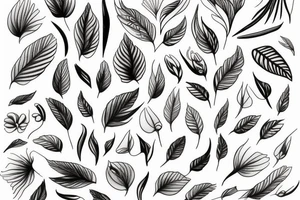 Fineline, simple, peace Lilly flower tattoo idea