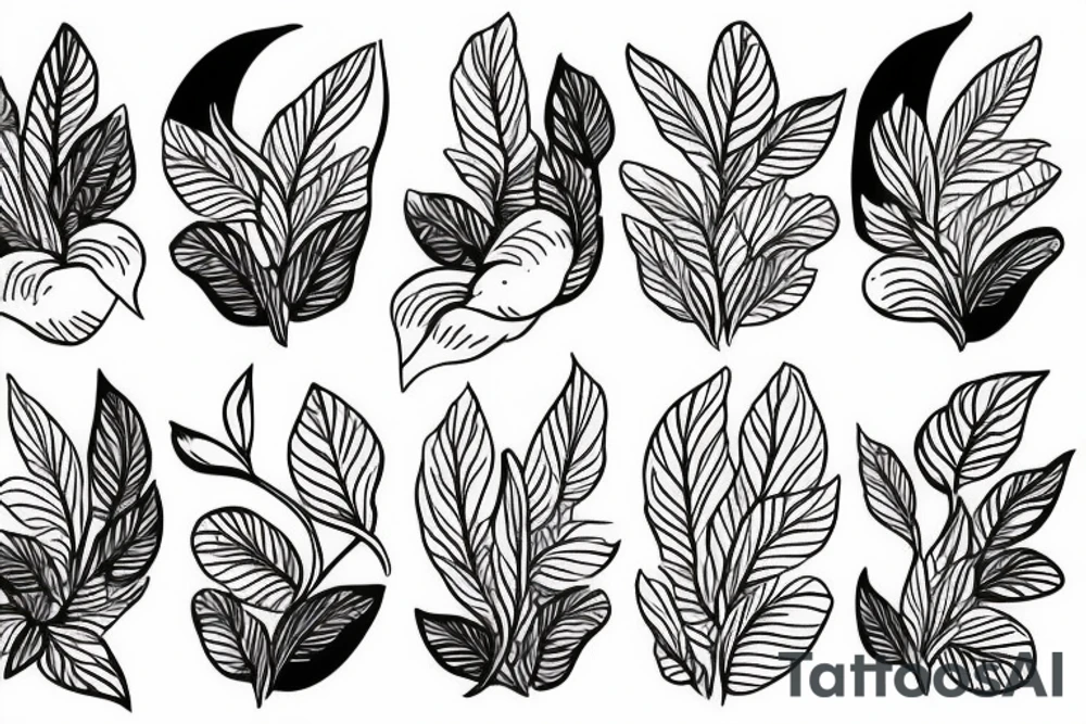 Fineline, simple, peace Lilly flower tattoo idea