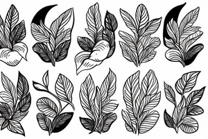 Fineline, simple, peace Lilly flower tattoo idea