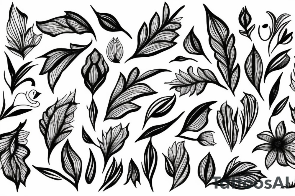 Fineline, simple, peace Lilly flower tattoo idea