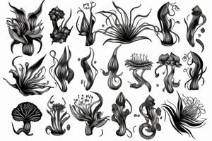 Fineline, carniverious plants tattoo idea