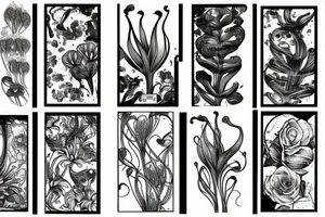 Fineline, carniverious plants tattoo idea
